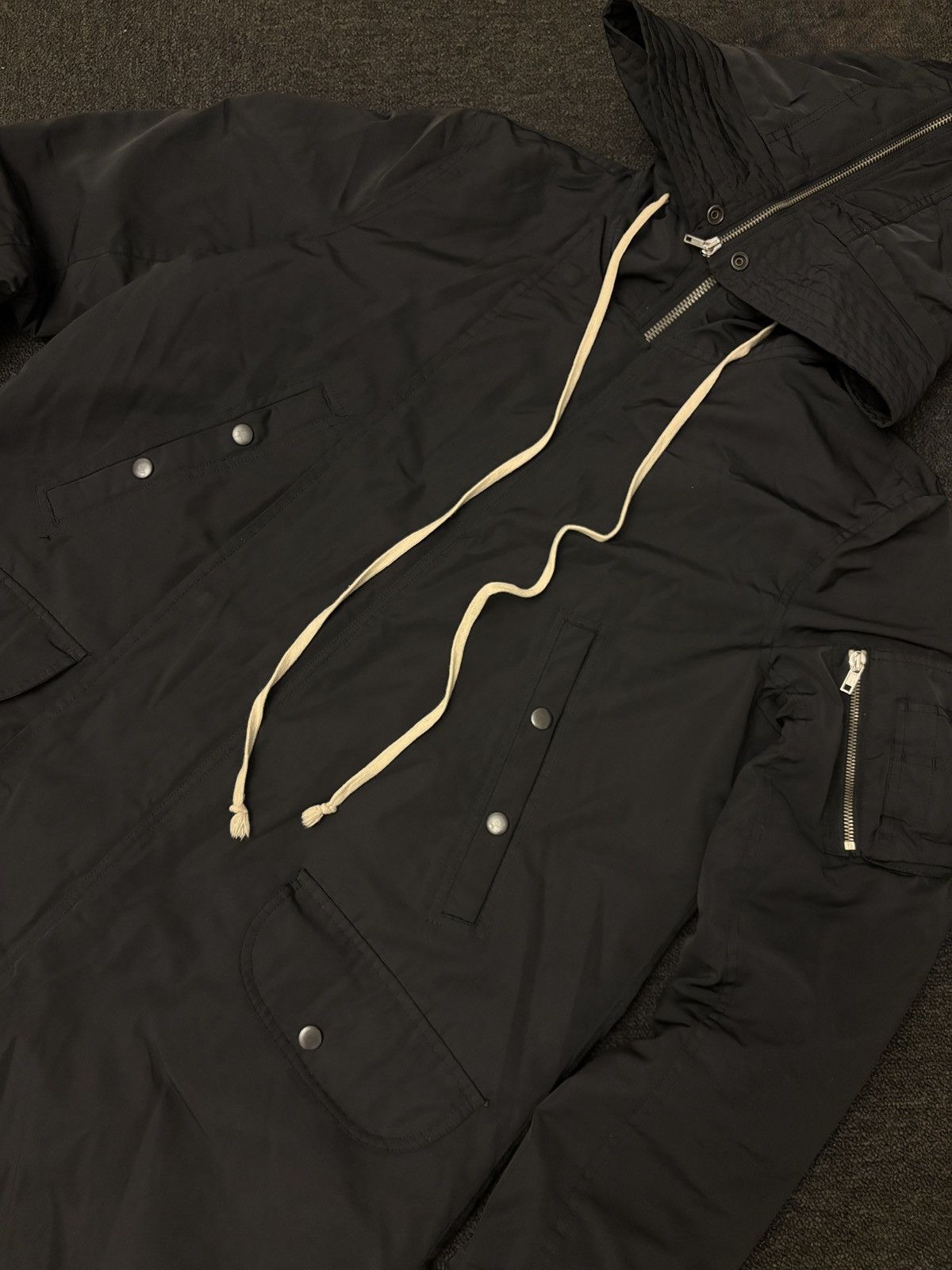 Rick Owens Rick Owens DRKSHDW Black Long 1 Hooded Parka Size US S / EU 44-46 / 1 - 3 Thumbnail