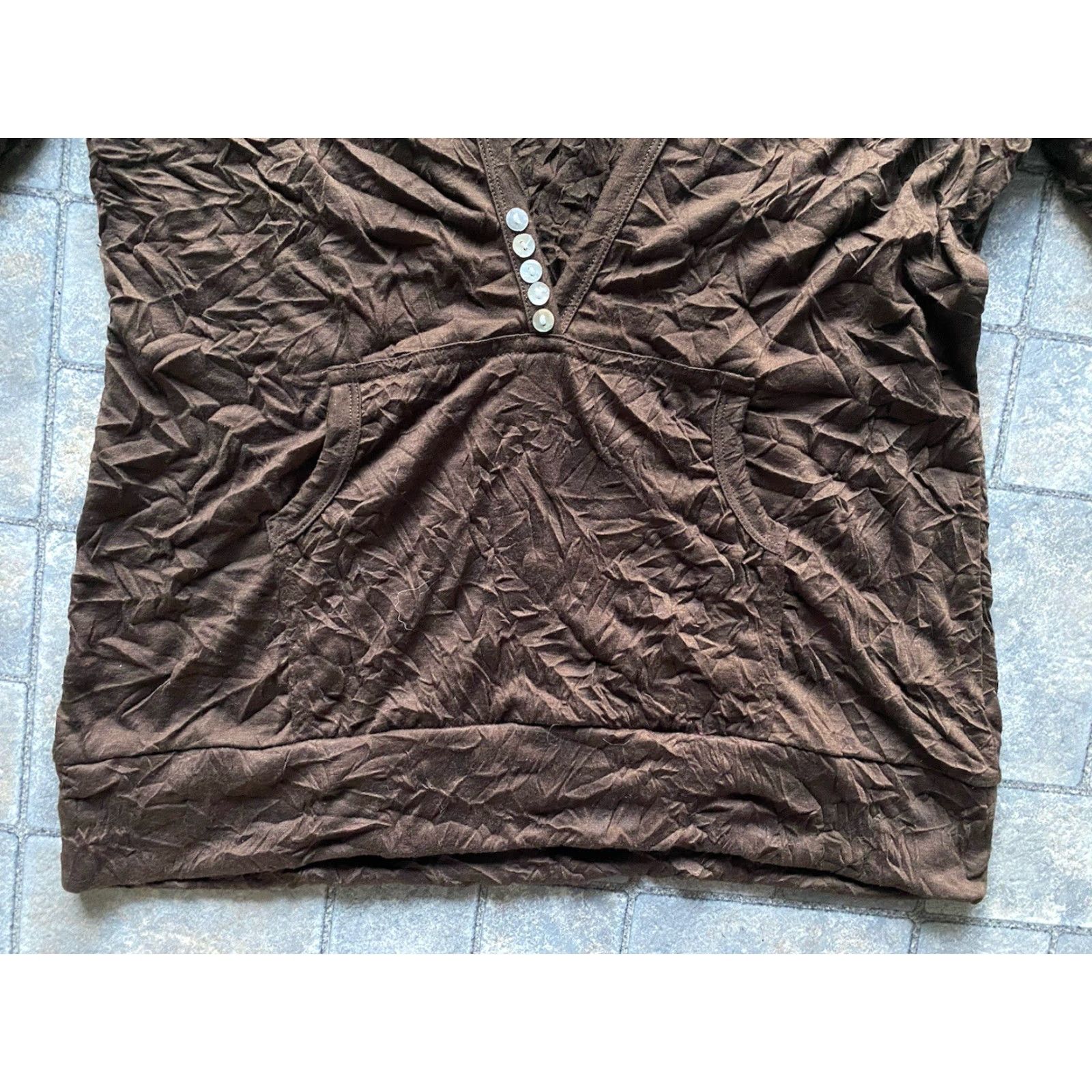 Vintage NWT Ozone Women’s Hoodie Crinkled Brown XL Regular Size- XL Hoodie Women’s Activewear Brown NWT Size XL / US 12-14 / IT 48-50 - 5 Thumbnail