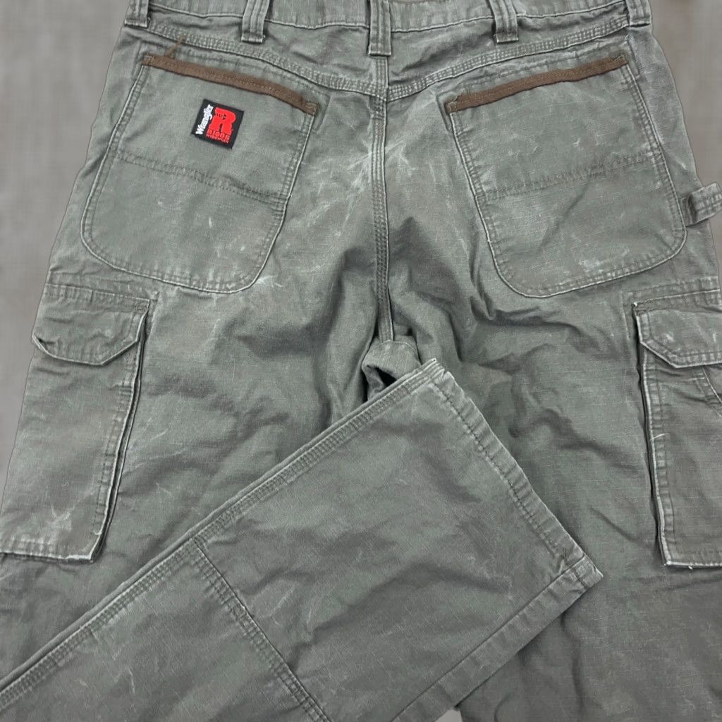 Wrangler Wrangler RIGGS Cargo Pants Men 38x34 Green Canvas Relaxed Fit Carpenter Y2K Size US 38 / EU 54 - 1 Thumbnail