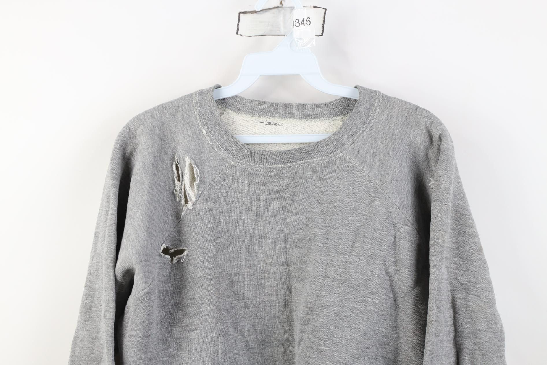 Vintage Vintage 70s Streetwear Triblend Sweatshirt Heather Gray Size US S / EU 44-46 / 1 - 2 Thumbnail