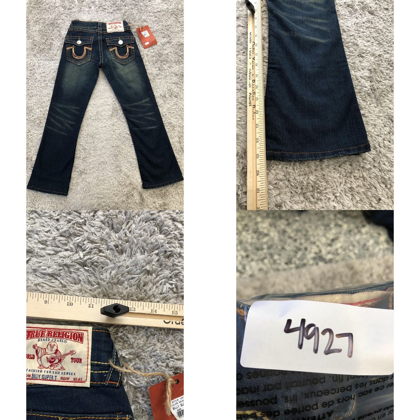 True Religion True Religion Billy Super T Jeans Mens 27 Blue Dark
