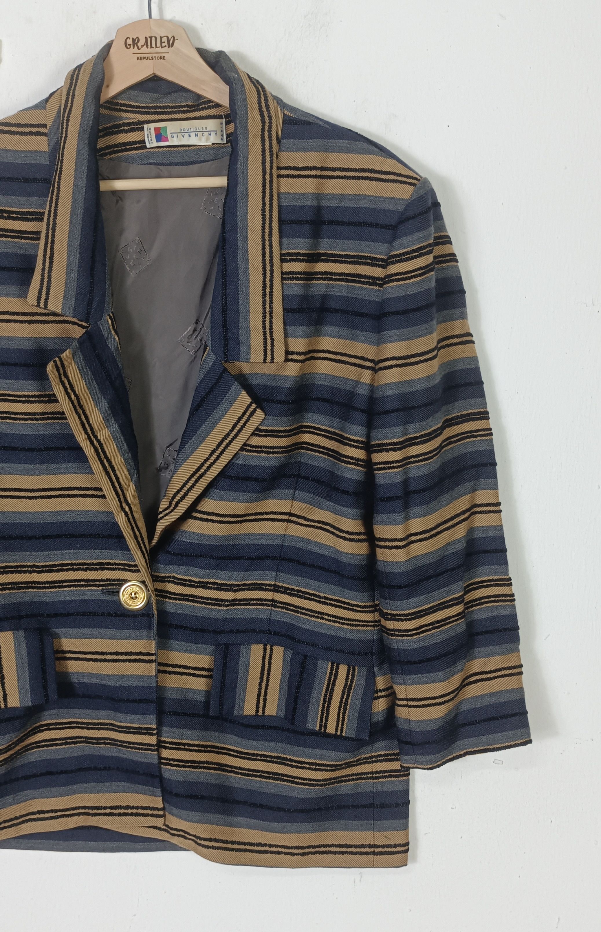 Givenchy Givenchy Boutiques Super Stripe Blazer Size M / US 6-8 / IT 42-44 - 6 Thumbnail