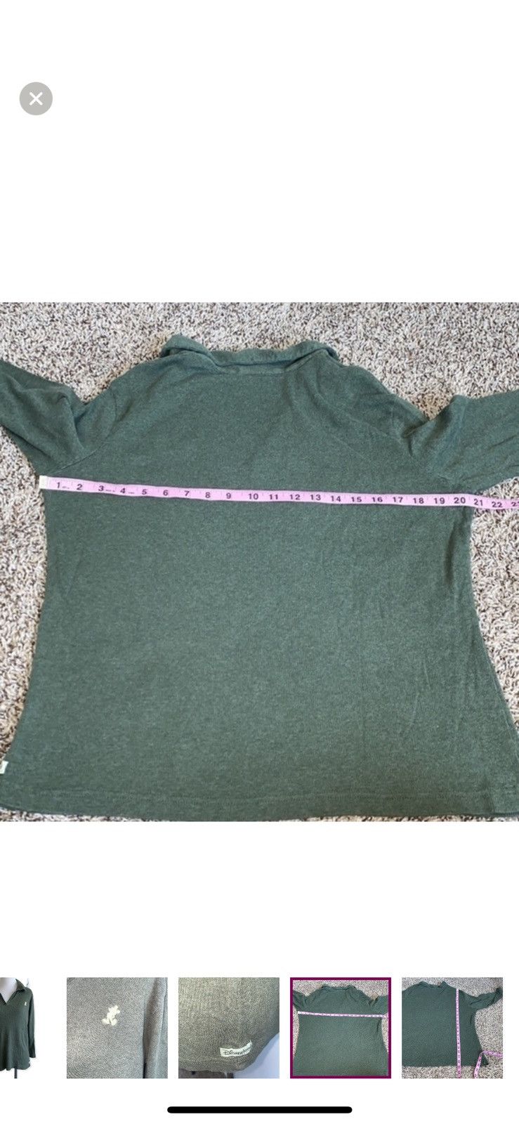 Disney Disneyland resort green long sleeved embroidered polo shirt Size L / US 10 / IT 46 - 2 Thumbnail