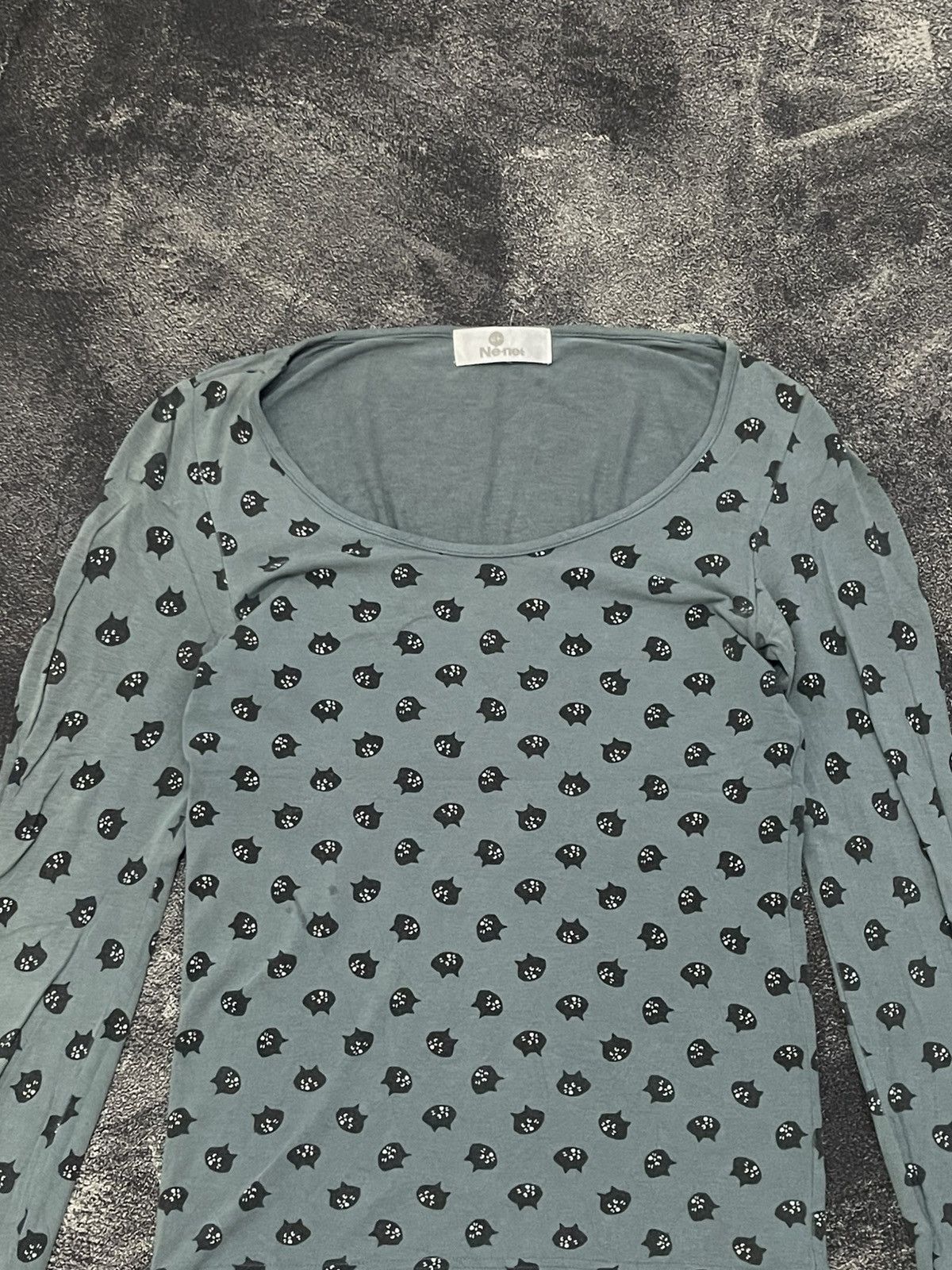 Issey Miyake ⏰NEED GONE⏰NE-NET ISSEY MIYAKE FULLPRINT CAT LONG SLEEVE Size US S / EU 44-46 / 1 - 4 Thumbnail