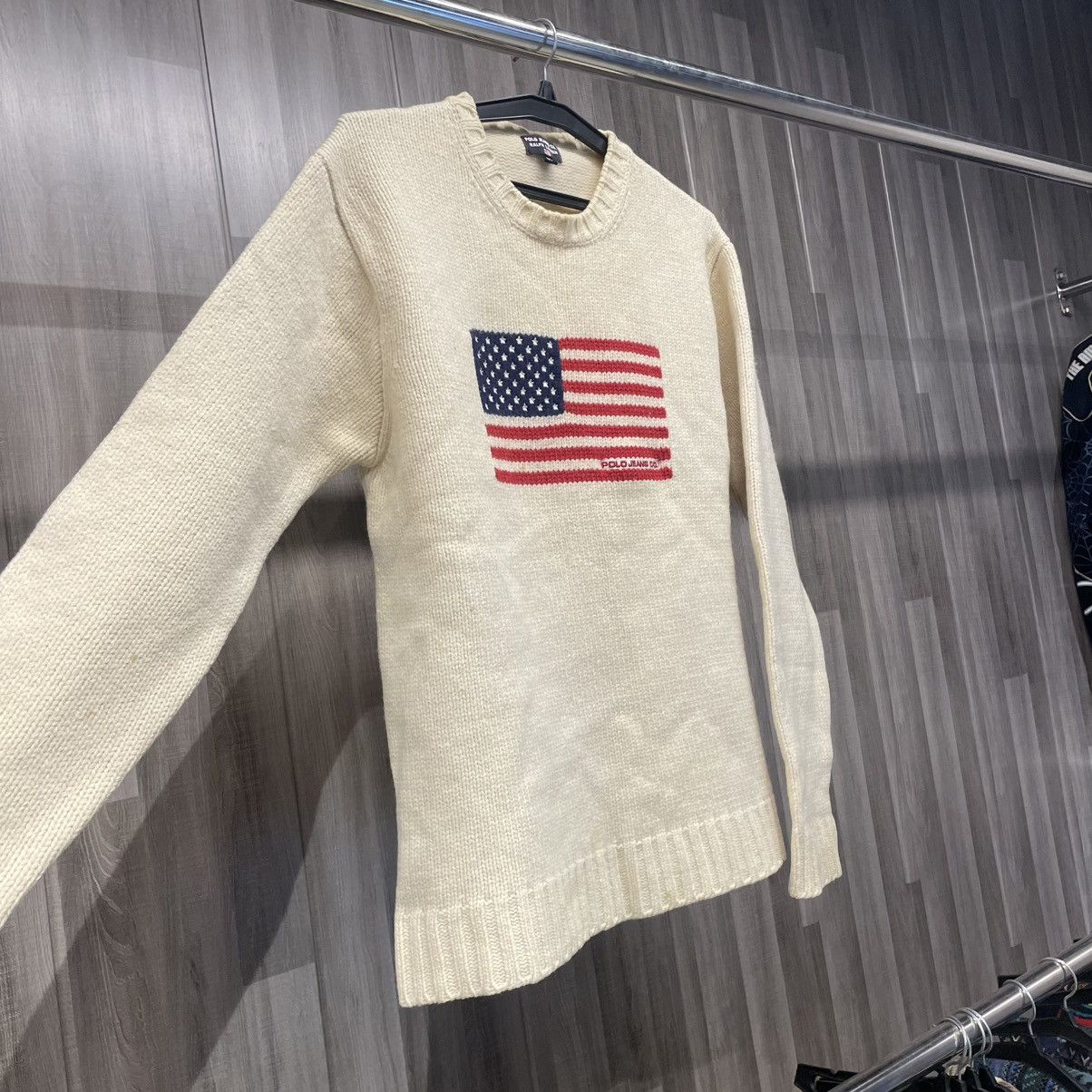 Polo Ralph Lauren × Vintage Polo Ralph Lauren American Flag Sweater Size US XL / EU 56 / 4 - 9 Thumbnail