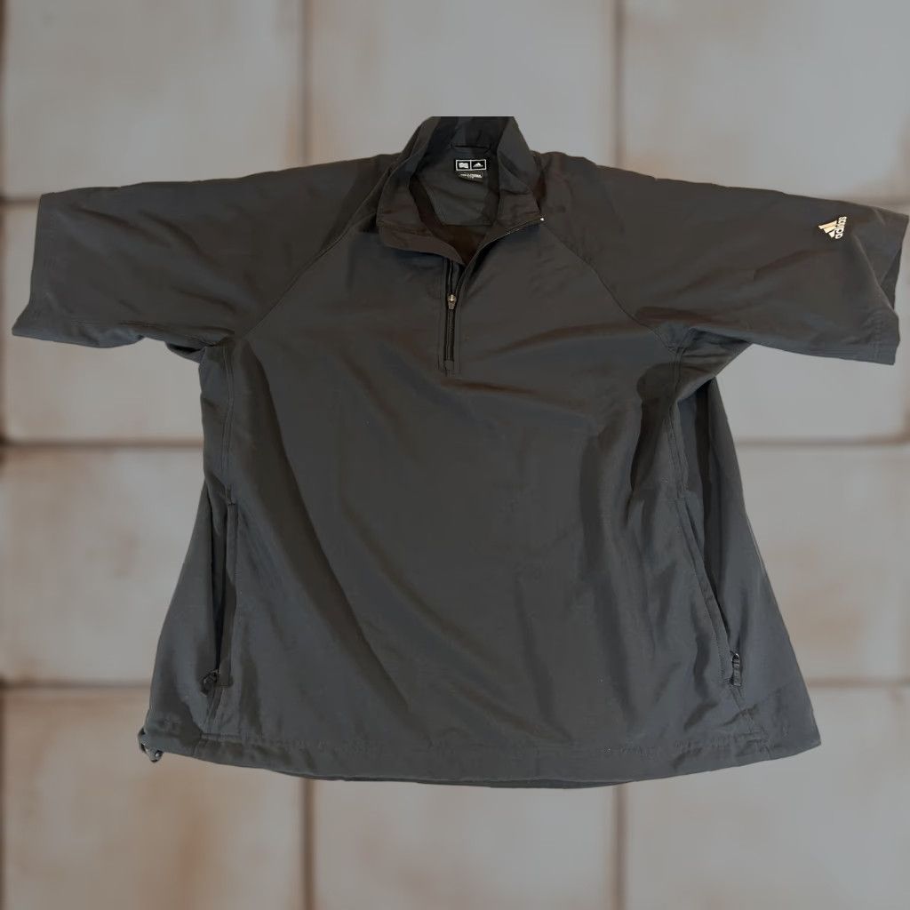 Adidas Adidas Jacket Mens Large Black 1/4 Zip Golf Windbreaker Pullover ClimaCool Size US L / EU 52-54 / 3 - 1 Thumbnail