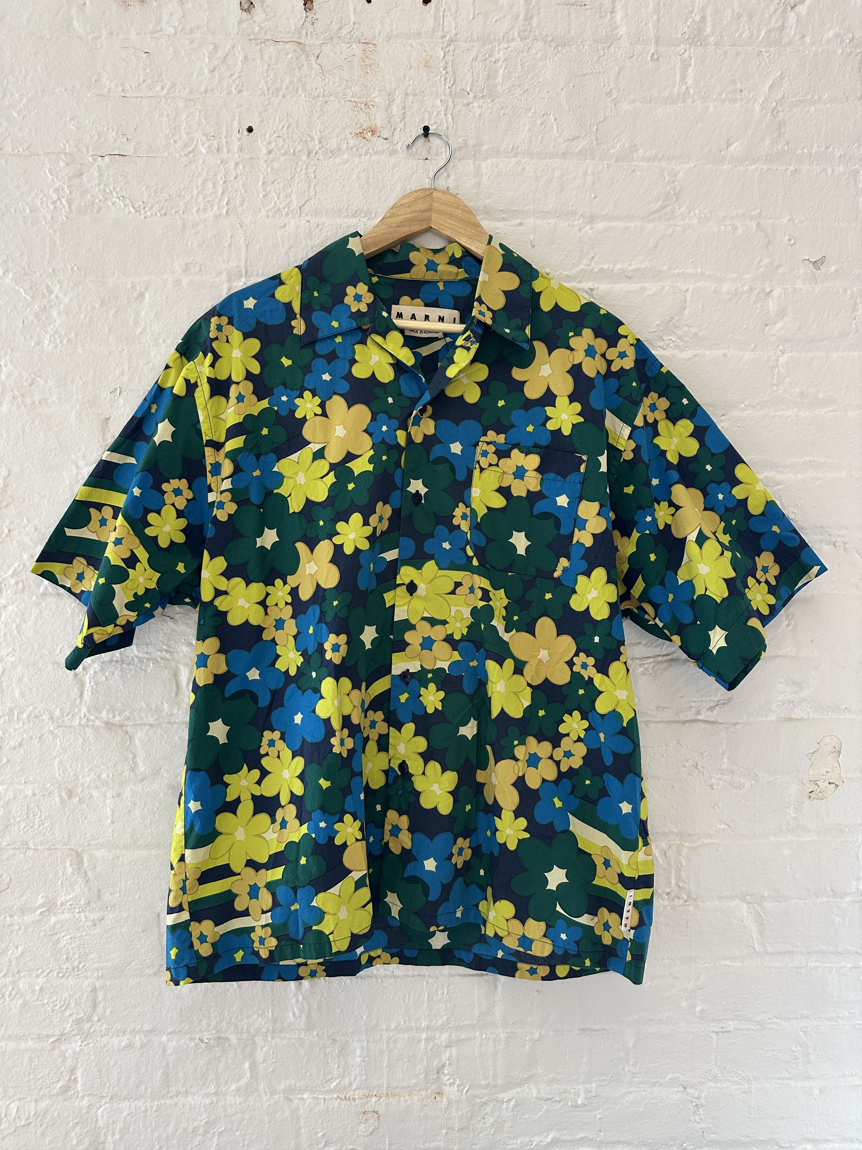 Marni Marni Floral Camp Collar Shirt Size US L / EU 52-54 / 3 - 1 Thumbnail