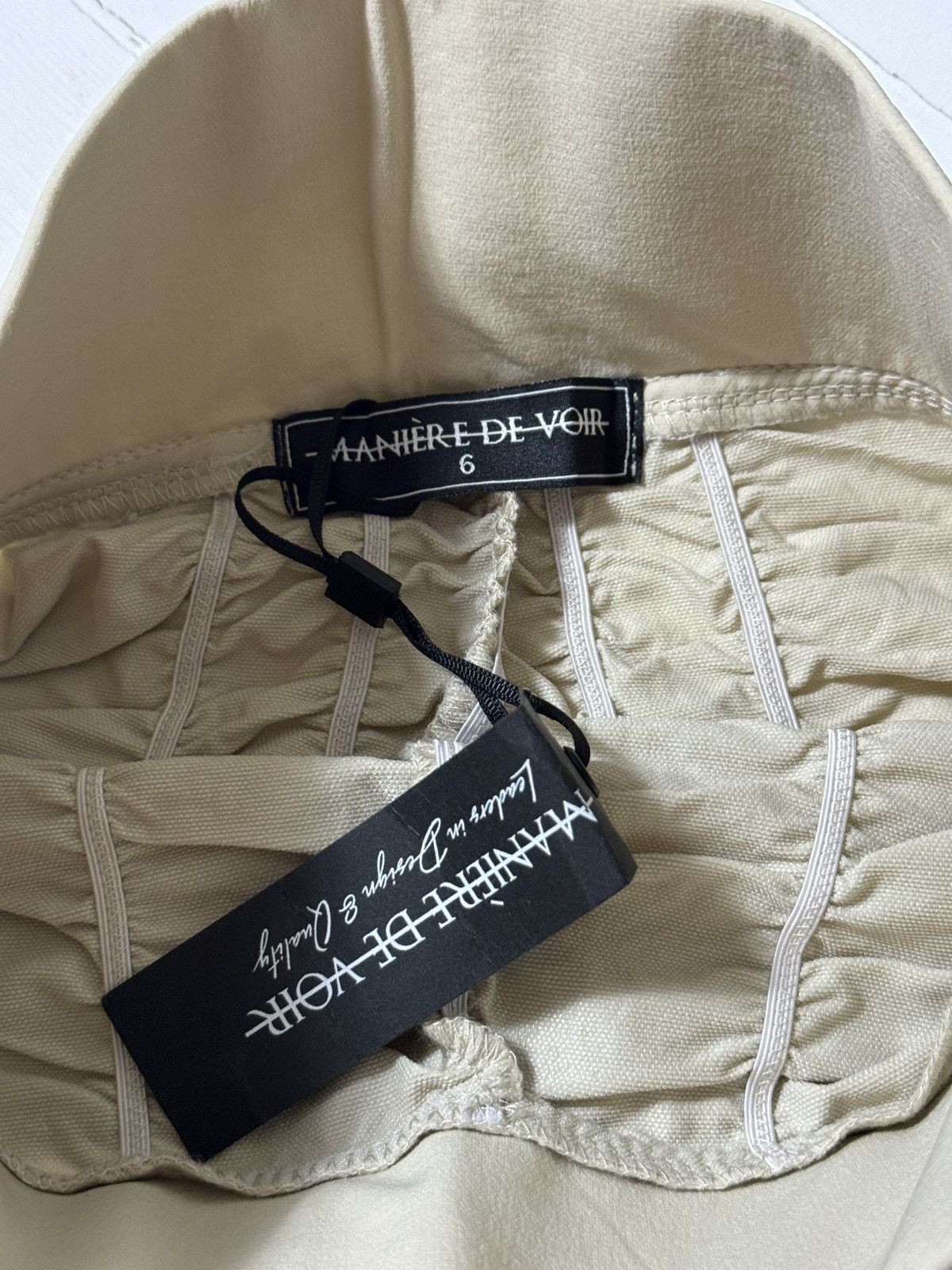 Maniere De Vior VINTAGE MANIERE DE VOIR AVANT GARDE DRAPERY SKINNY PANTS Size 28" / US 6 / IT 42 - 7 Thumbnail
