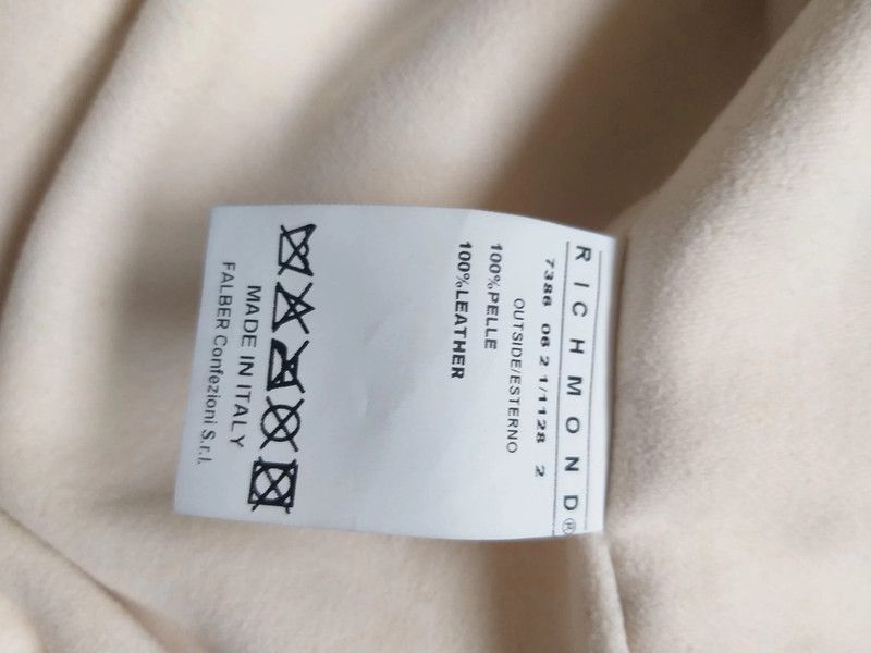John Richmond John Richmond Leather Biker Jacket White Archive Y2K Size L / US 10 / IT 46 - 8 Thumbnail