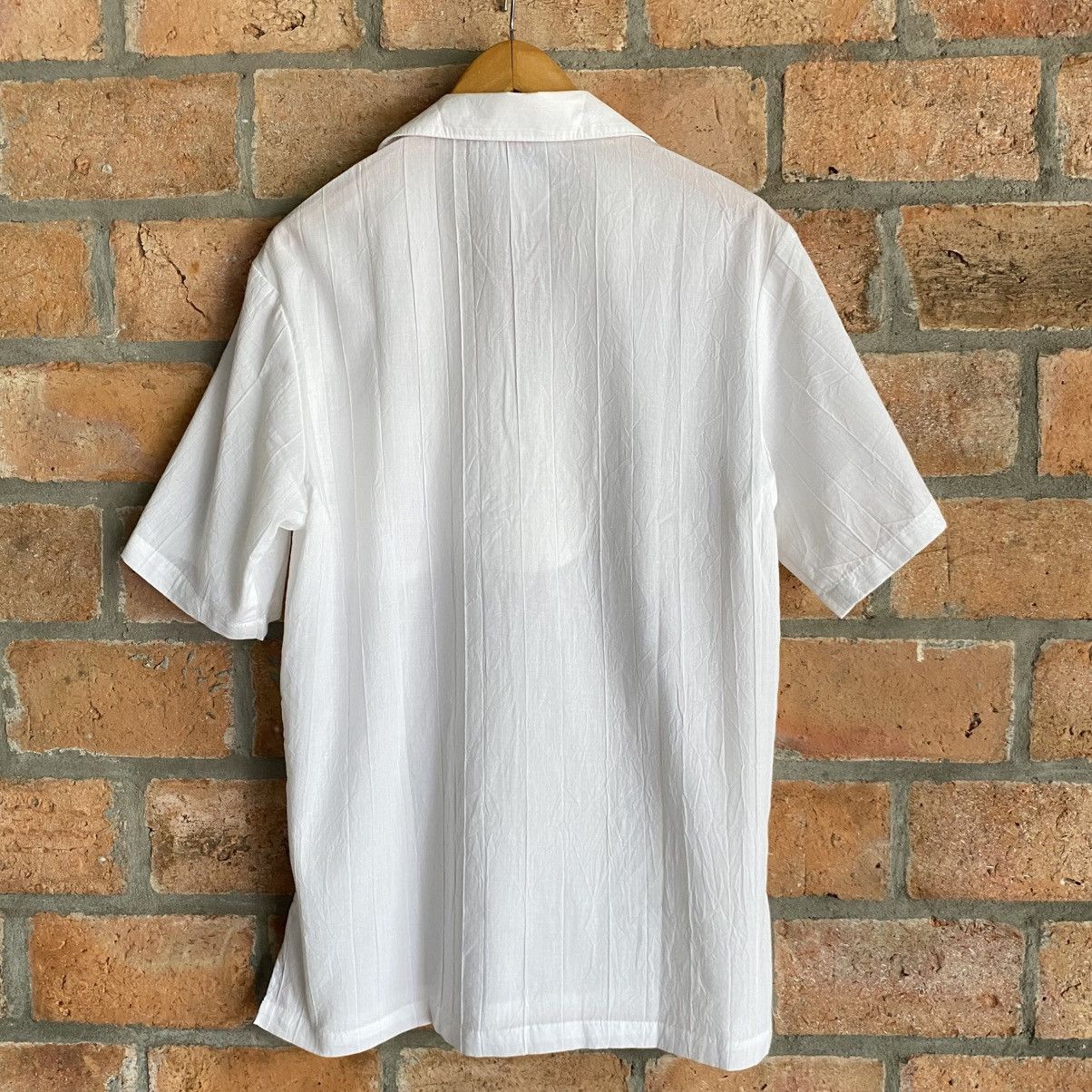 Vintage Paradise Found White V-Neck Tie Shirt Size US S / EU 44-46 / 1 - 6 Thumbnail