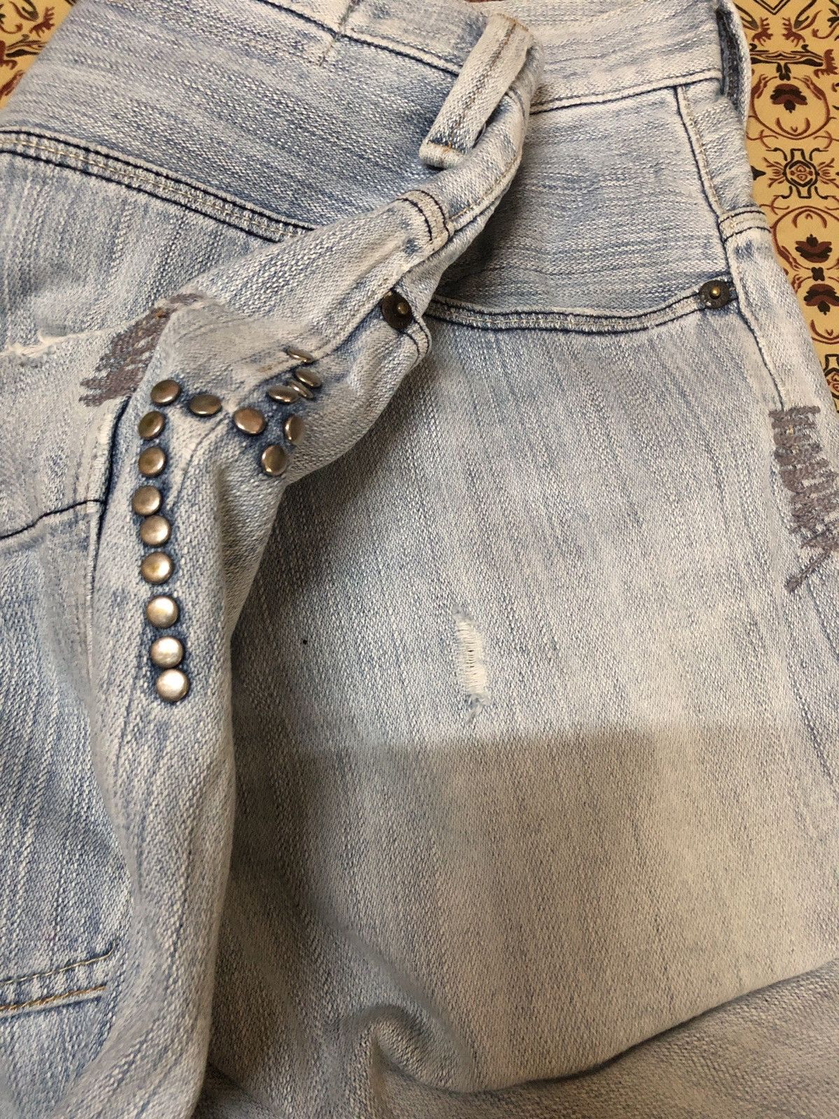 Hysteric Glamour × Japanese Brand Rush Hour Stone Wash Denim Pants Size US 29 - 5 Thumbnail