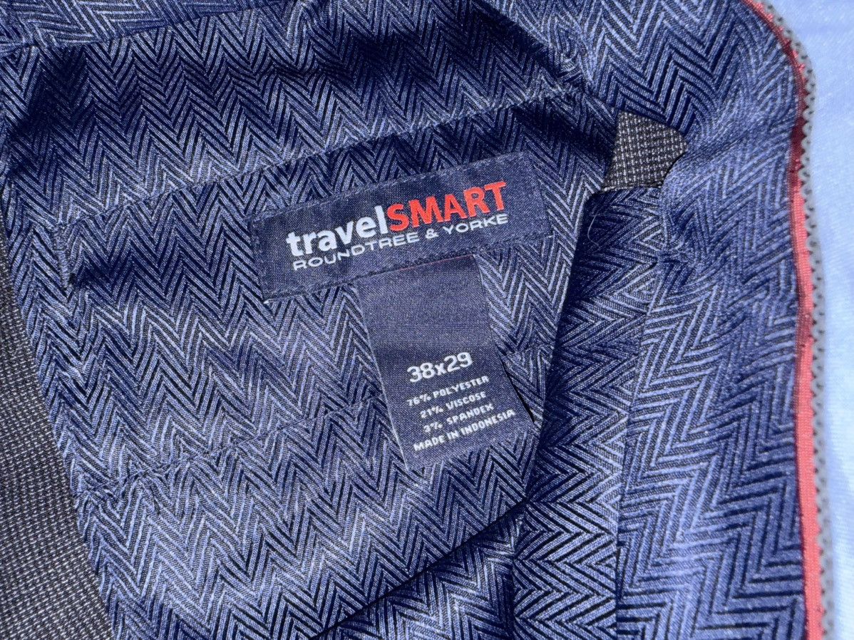 Roundtree & Yorke Roundtree & Yorke Pleated Dress Pant 38x29 Gray TravelSMART Size US 38 / EU 54 - 4 Thumbnail