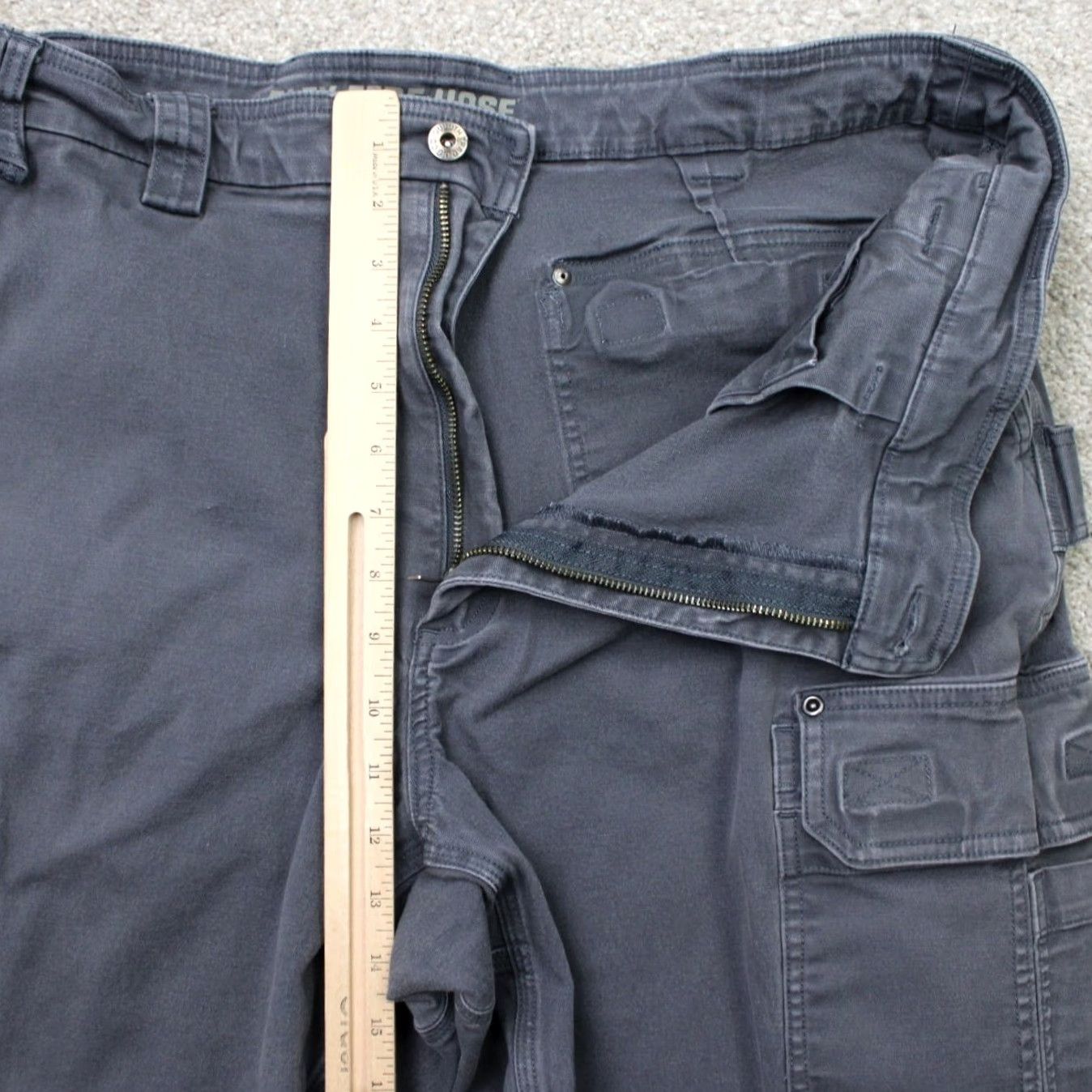 Vintage Duluth Blue DuluthFlex Fire Hose 10" Cargo Shorts Men 44 Nylon Cotton Stretch Cargo Pocket 10" Inseam Relaxed Regular Fit Size US 44 / EU 60 - 7 Thumbnail