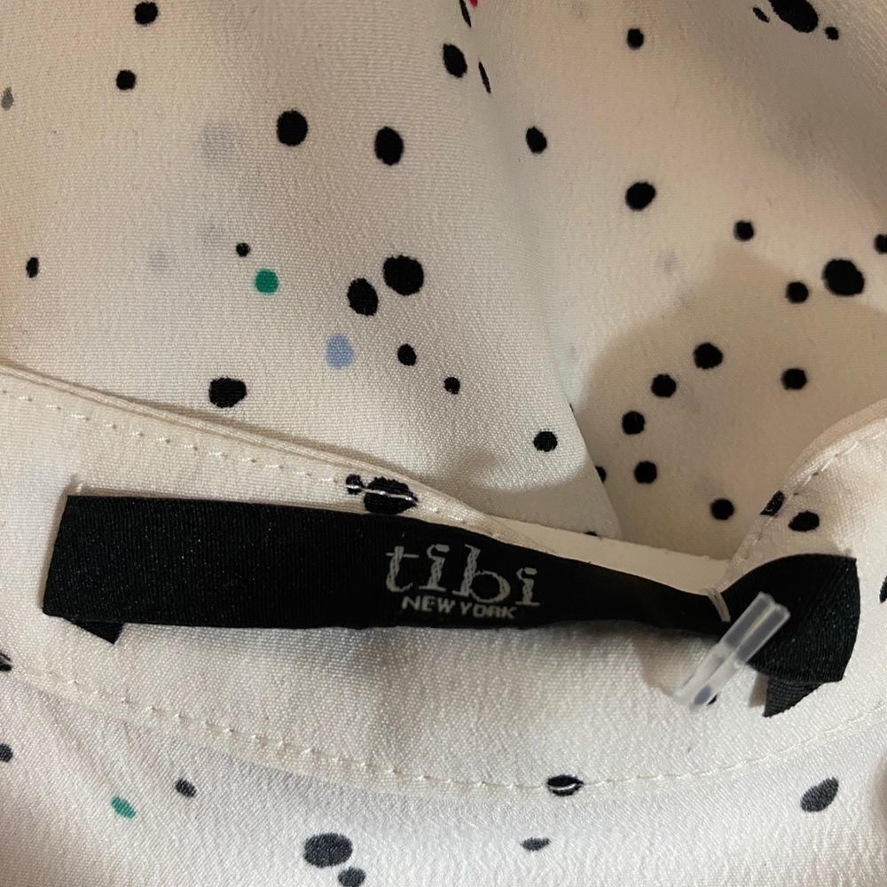 Tibi Tibi Splatter Dot Halter Top White Multicolor Print Wrap Sty Size S / US 4 / IT 40 - 5 Thumbnail
