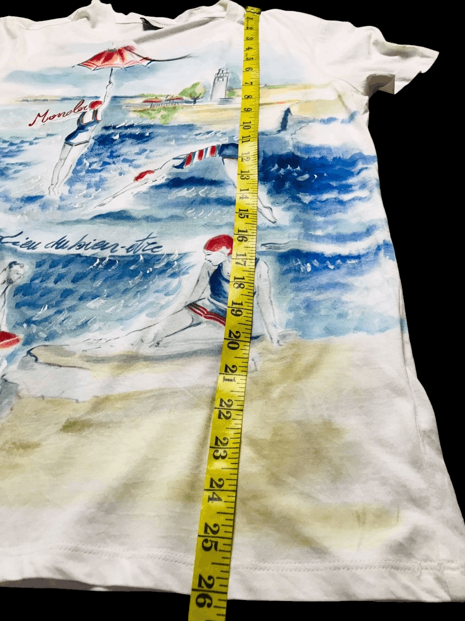 Moncler Moncler Beach Print T-Shirt Size L / US 10 / IT 46 - 8 Thumbnail