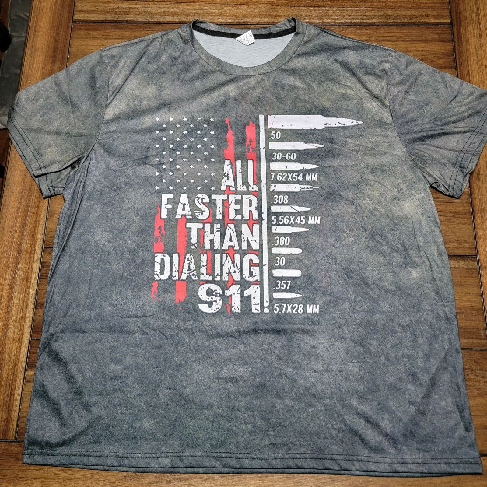 Other Murica Unisex Tee "All Faster Than Dialing 911" - Size 3XL* Size US XXL / EU 58 / 5 - 1 Thumbnail