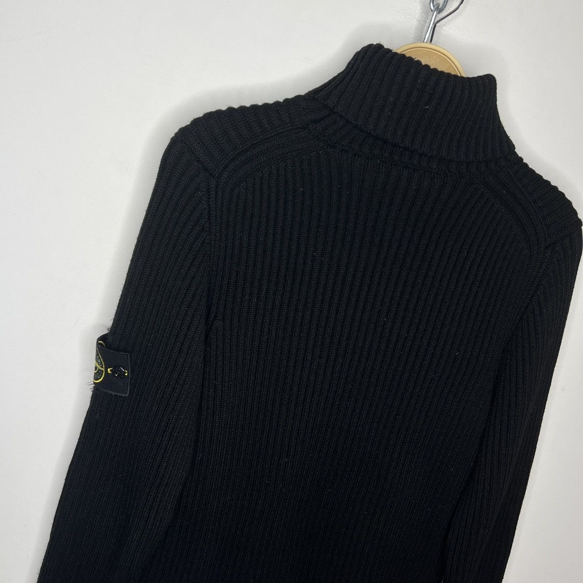 Stone Island Vintage Stone Island Ribbed Wool Turtleneck Patch Sweater Size US M / EU 48-50 / 2 - 12 Thumbnail
