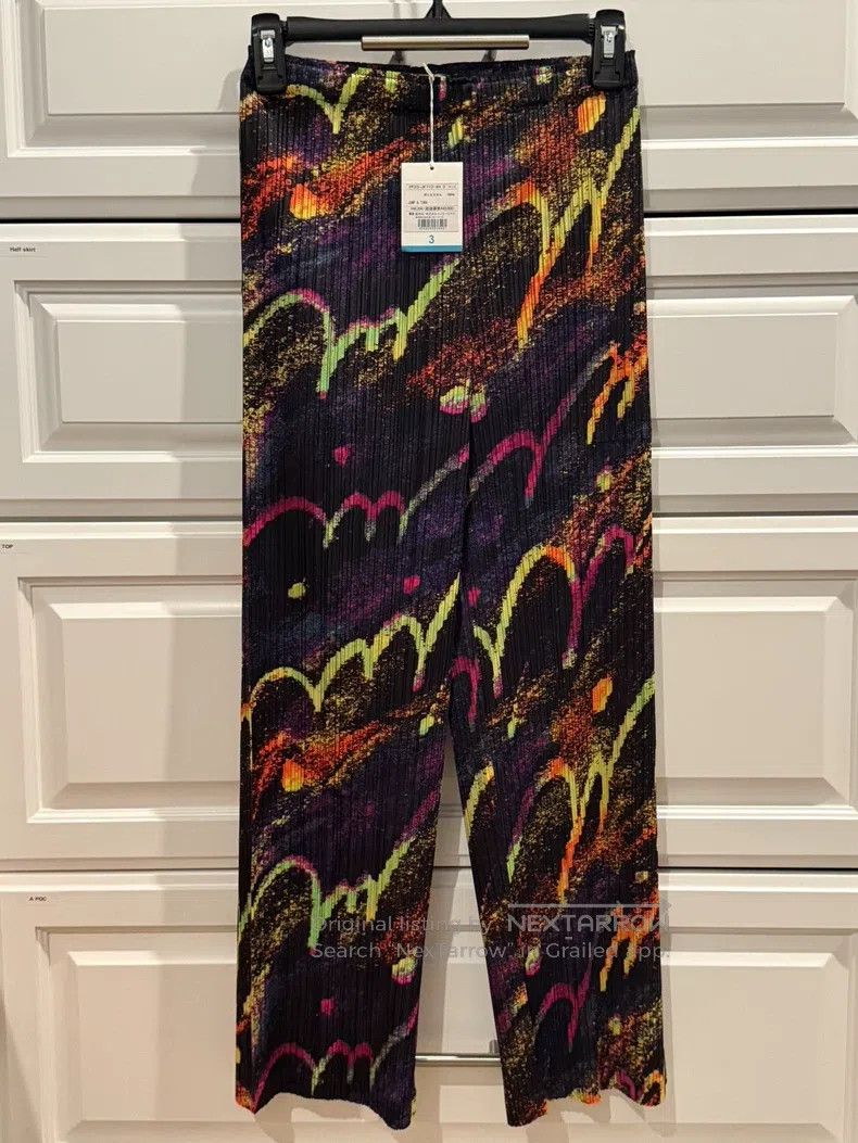 Issey Miyake Issey Miyake size:3 Bold Color Straight-Leg Pants Size 22" - 2 Thumbnail