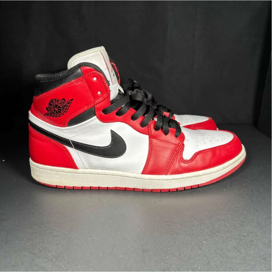 image of Air Jordan 1 Retro High 'chicago' 2013 Mens Sneakers Size 13 in Red