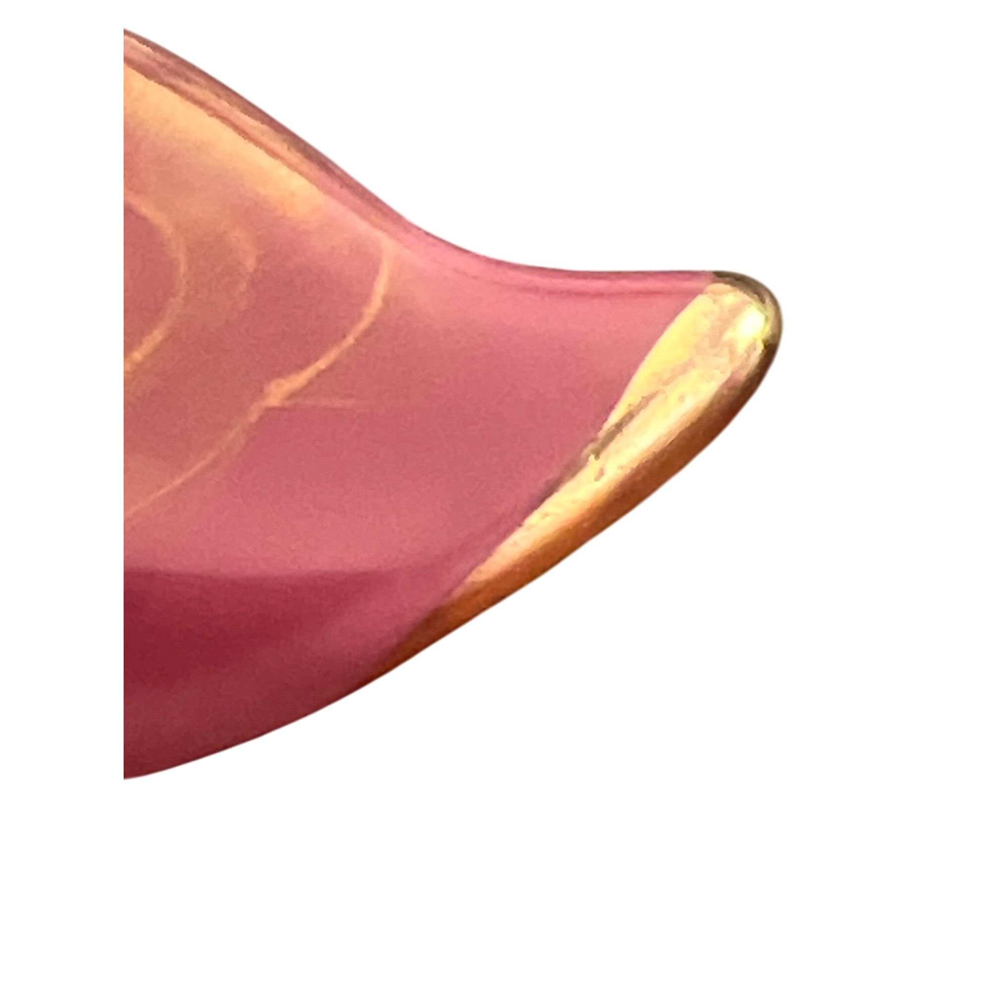 Other Vintage Artisan Pottery Clay Pin Brooch Wine Gold Abstract M Size ONE SIZE - 2 Thumbnail