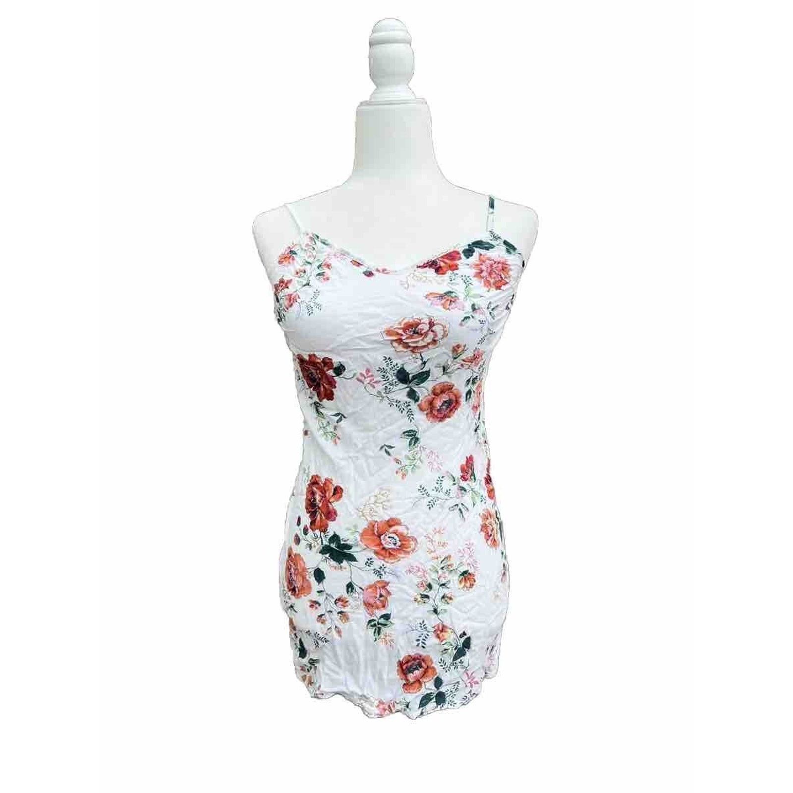 Maje MAJE Flower Print Mini Dress size S white Y2K poppy A000268 Size S / US 4 / IT 40 - 2 Thumbnail