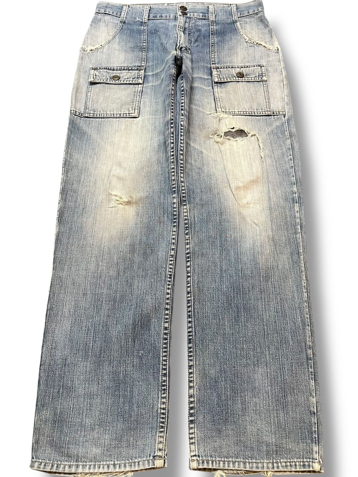 Levi's Vintage Clothing Vintage Levi’s Worker Sanforized Bush Pants Cargo Denim Size US 33 - 1 Thumbnail