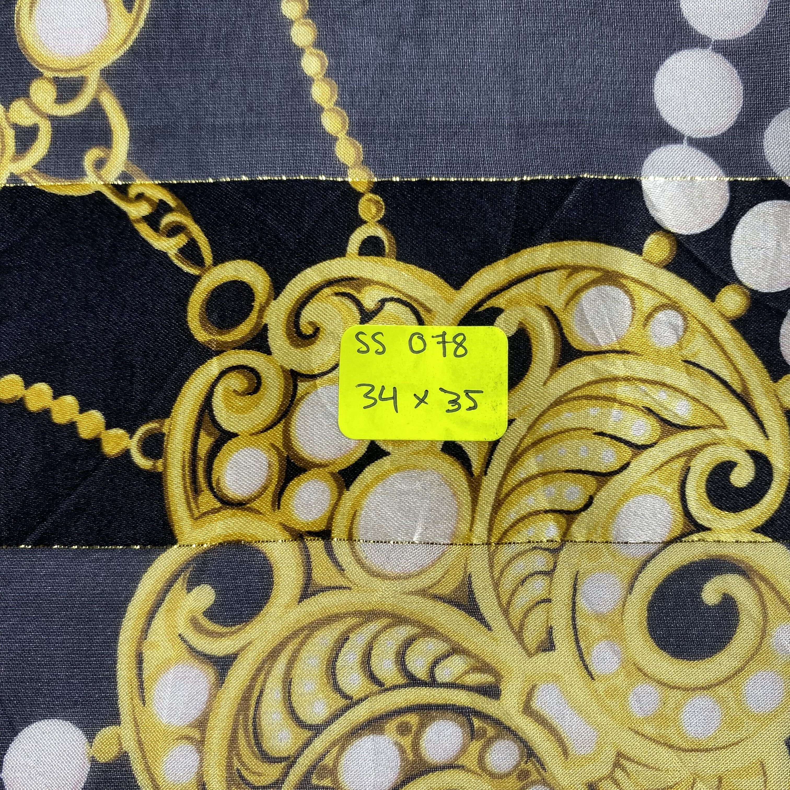 Japanese Brand × Vintage Vintage Italian Silk Scarf Hand Rolled Chain SS078 Size ONE SIZE - 7 Thumbnail