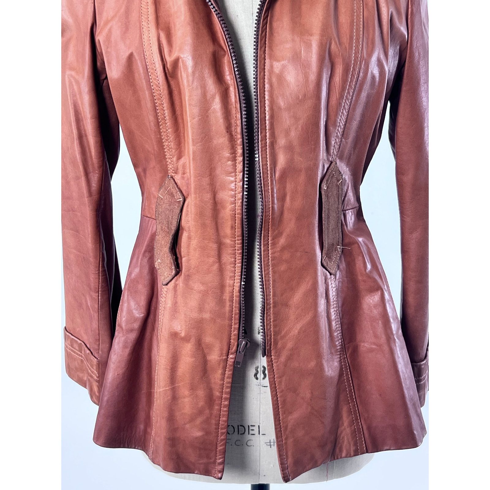 Other VTG Hooded Leather Jacket Cottagecore Festival Boho S/M Size S / US 4 / IT 40 - 8 Thumbnail
