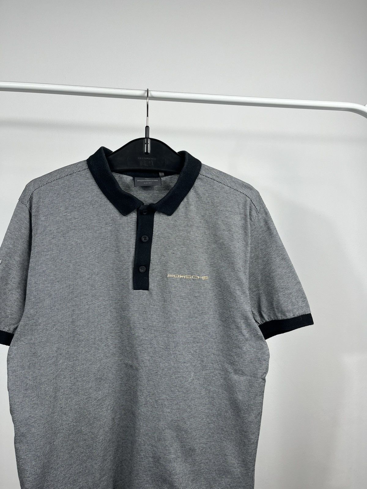 Porsche Design Porsche Grey Polo Shirt Contrast Collar Logo EU M US S Size US M / EU 48-50 / 2 - 3 Thumbnail