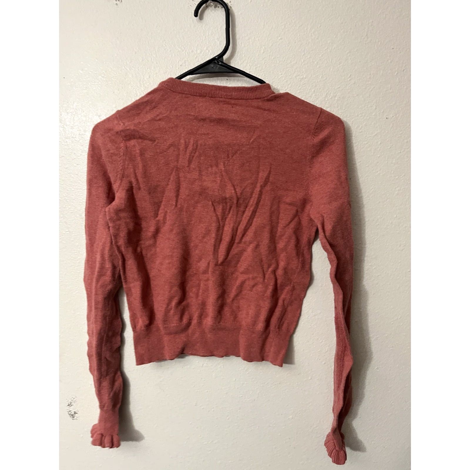 Vintage AeroPostale Womens Sweater Crew Neck Pink M Ruffle Size M / US 6-8 / IT 42-44 - 2 Thumbnail