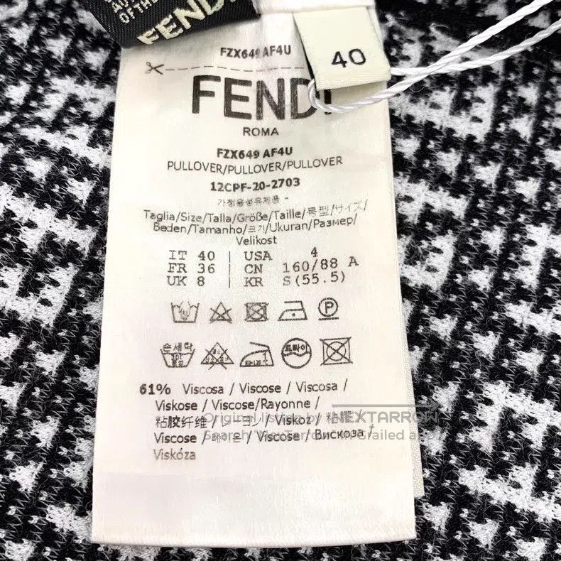Fendi Fendi Black and white color-block floral pattern round-nec Size XS / US 0-2 / IT 36-38 - 6 Thumbnail
