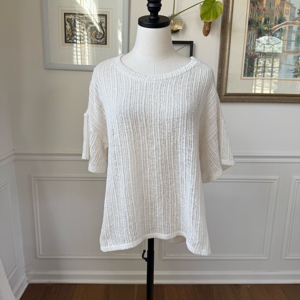 Other NWT Cherish Open Weave Top Off Off White M Size M / US 6-8 / IT 42-44 - 2 Thumbnail