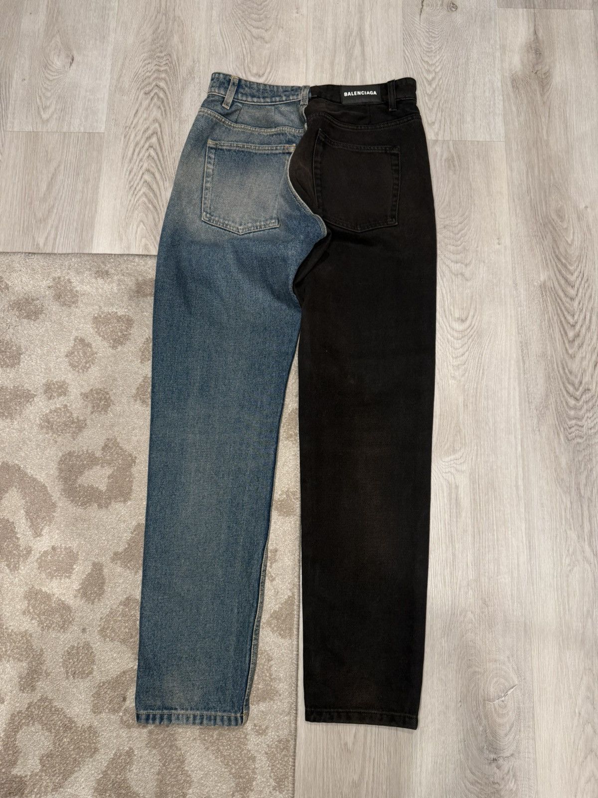 Balenciaga f/w 2019 split 50/50 denim!! Size US 28 / EU 44 - 4 Thumbnail