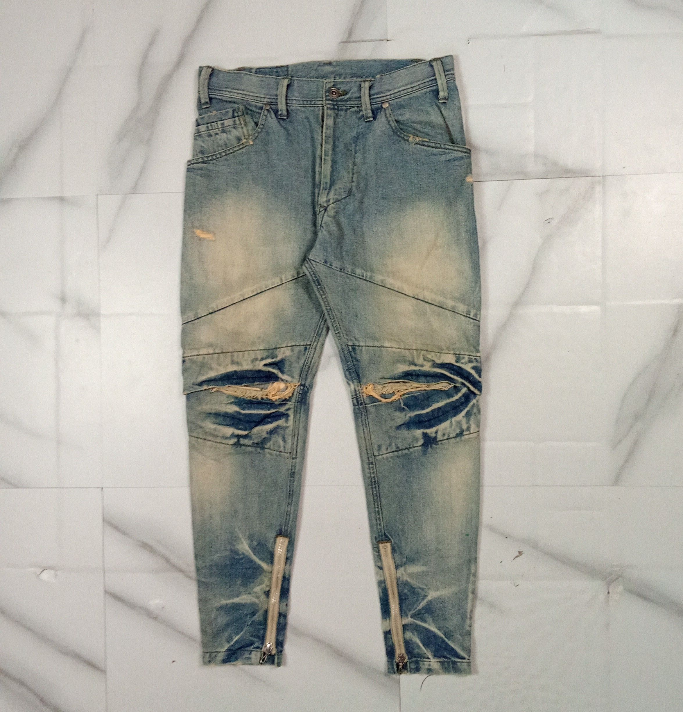 Julius Julius 7 S/S'17-18 Neuromantika - Distress Denim Size US 32 / EU 48 - 2 Thumbnail