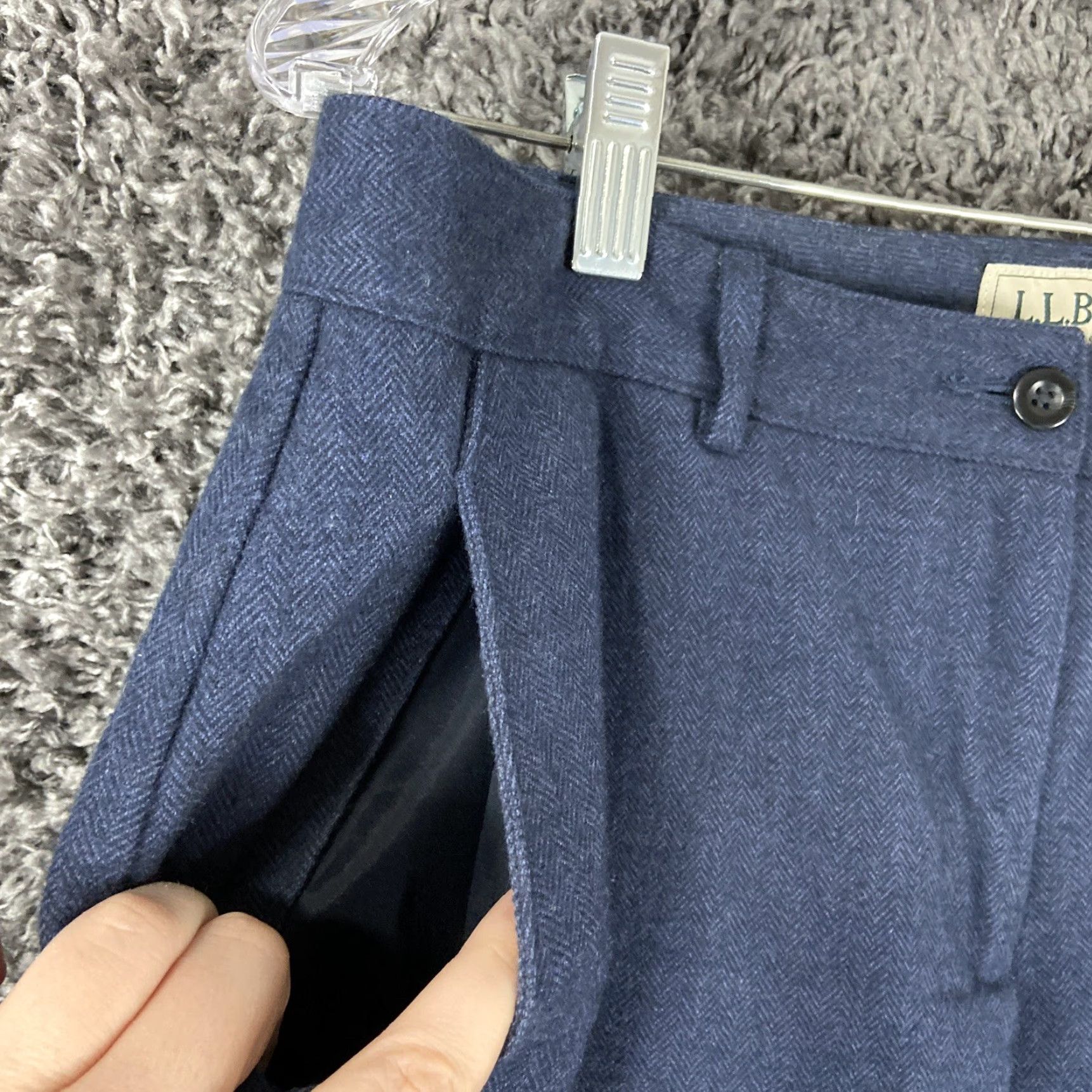 Vintage L.L. Bean Dress Pants Women 10P Petite Straight Blue Classic Fit Pants Womens 10P Size 32" / US 10 / IT 46 - 5 Thumbnail
