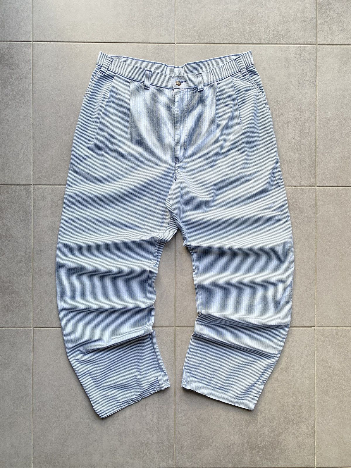 Other Vintage Casual Striped Pants Size US 32 / EU 48 - 2 Thumbnail