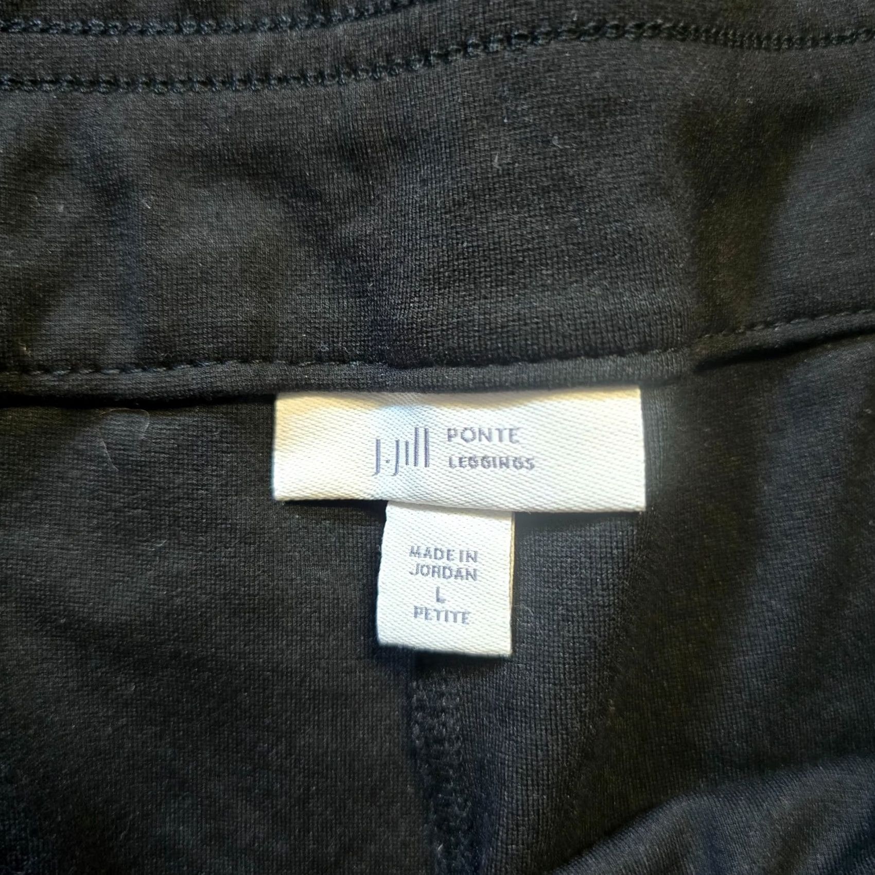 J. Jill J. Jill Pants Women Large Petite Black Ponte Legging Pull On Cropped Slim Front Flat Cropped Pants Womens Size 30" / US 8 / IT 44 - 4 Thumbnail
