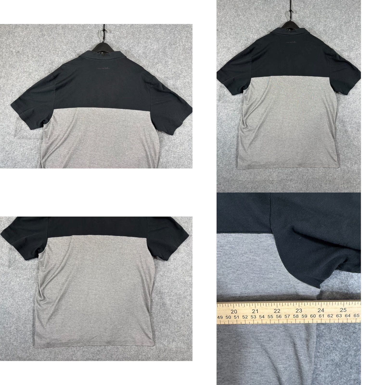 TravisMathew Travis Mathew Polo Shirt Mens XL Gray Black Colorblock Short Sleeve Pocket Golf Size US XL / EU 56 / 4 - 8 Thumbnail
