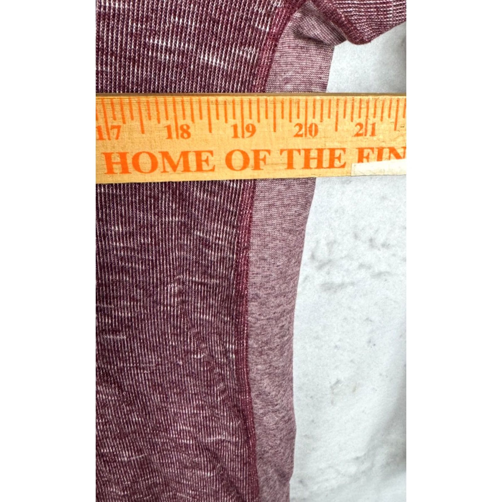 Buffalo David Bitton Buffalo David Bitton Mens M Henley Shirt Heathered Purple Plum Cotton Long Sleeve Pullover Logo Coin tag front Size US M / EU 48-50 / 2 - 8 Thumbnail
