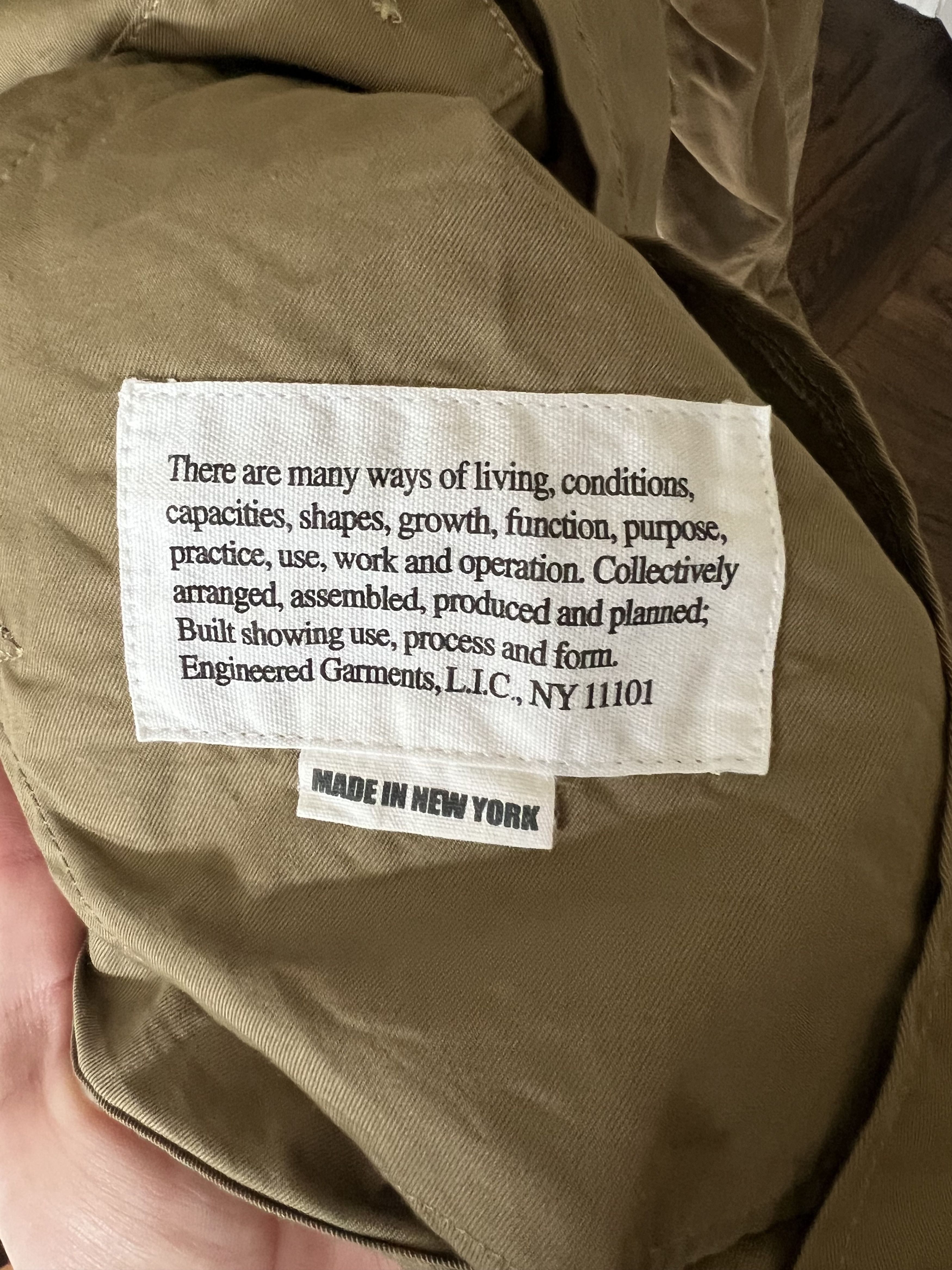 Engineered Garments Claigton Jacket Khaki Nyco Twill Size US S / EU 44-46 / 1 - 5 Thumbnail