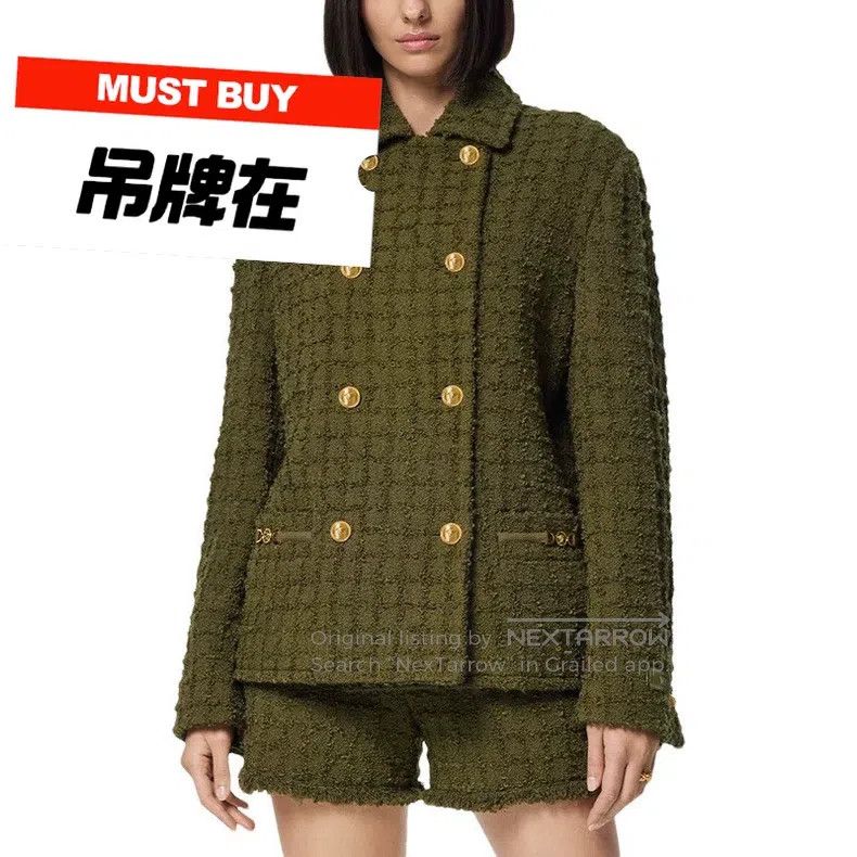Versace Versace Tweed double-breasted coat Size M / US 6-8 / IT 42-44 - 5 Thumbnail