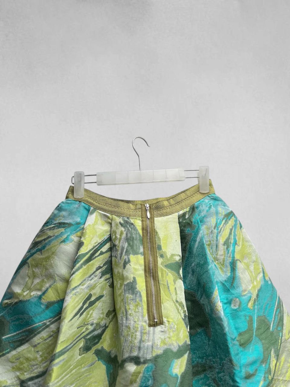 Lanvin Lanvin en Bleu Abstract Jacquard Skirt Size 23" - 7 Thumbnail