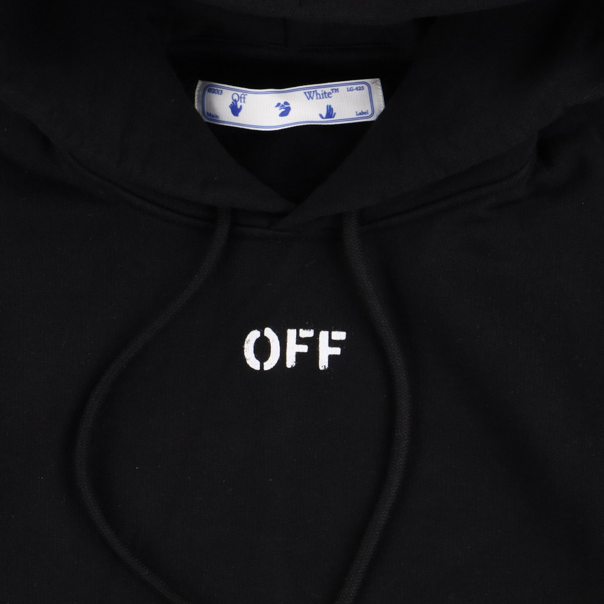 Off-White Black Spray Diagonals Logo Oversized Hoodie Size US XL / EU 56 / 4 - 5 Thumbnail