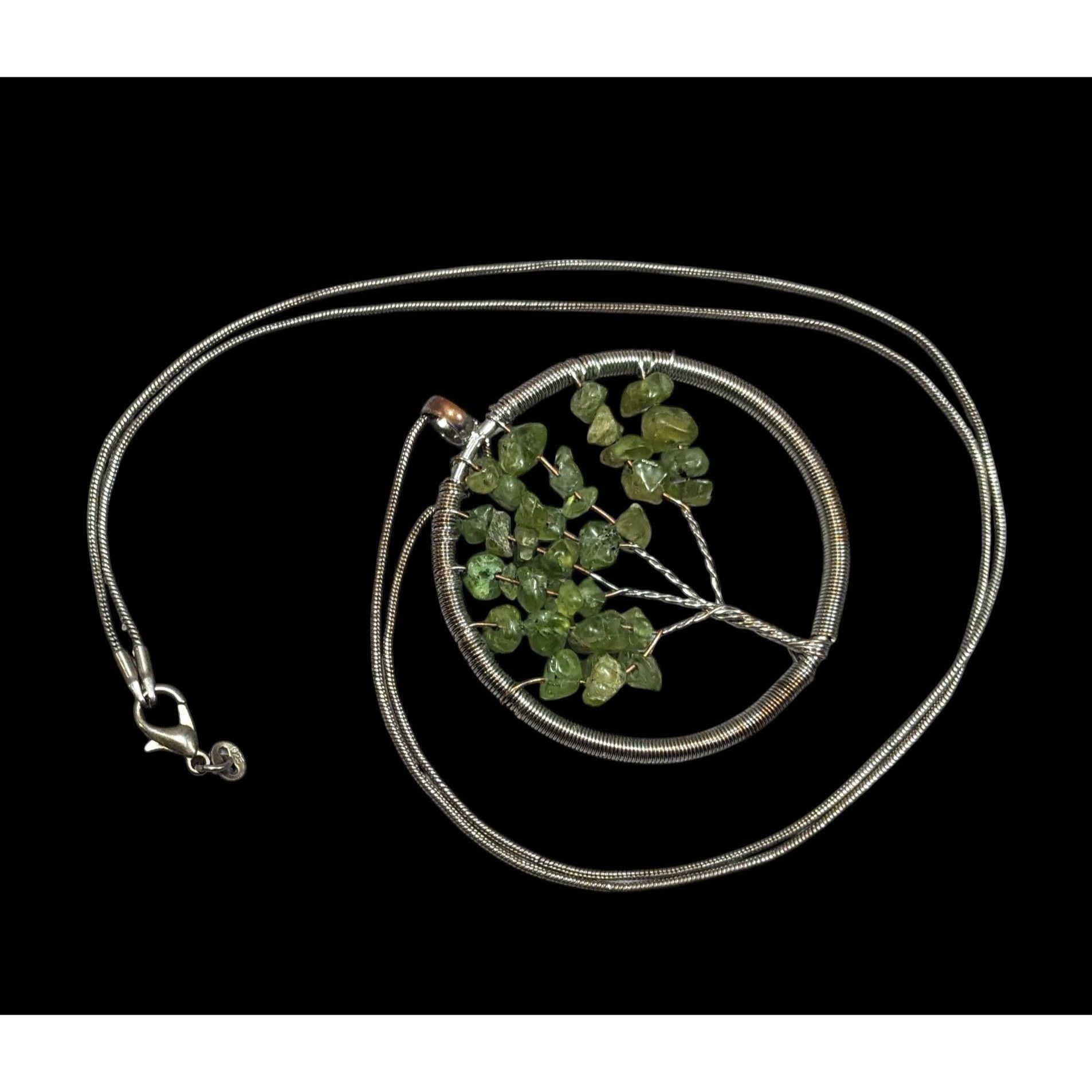 Other Mystical Silver Tone And Green Stone Tree Of Life Necklace Size ONE SIZE - 2 Thumbnail