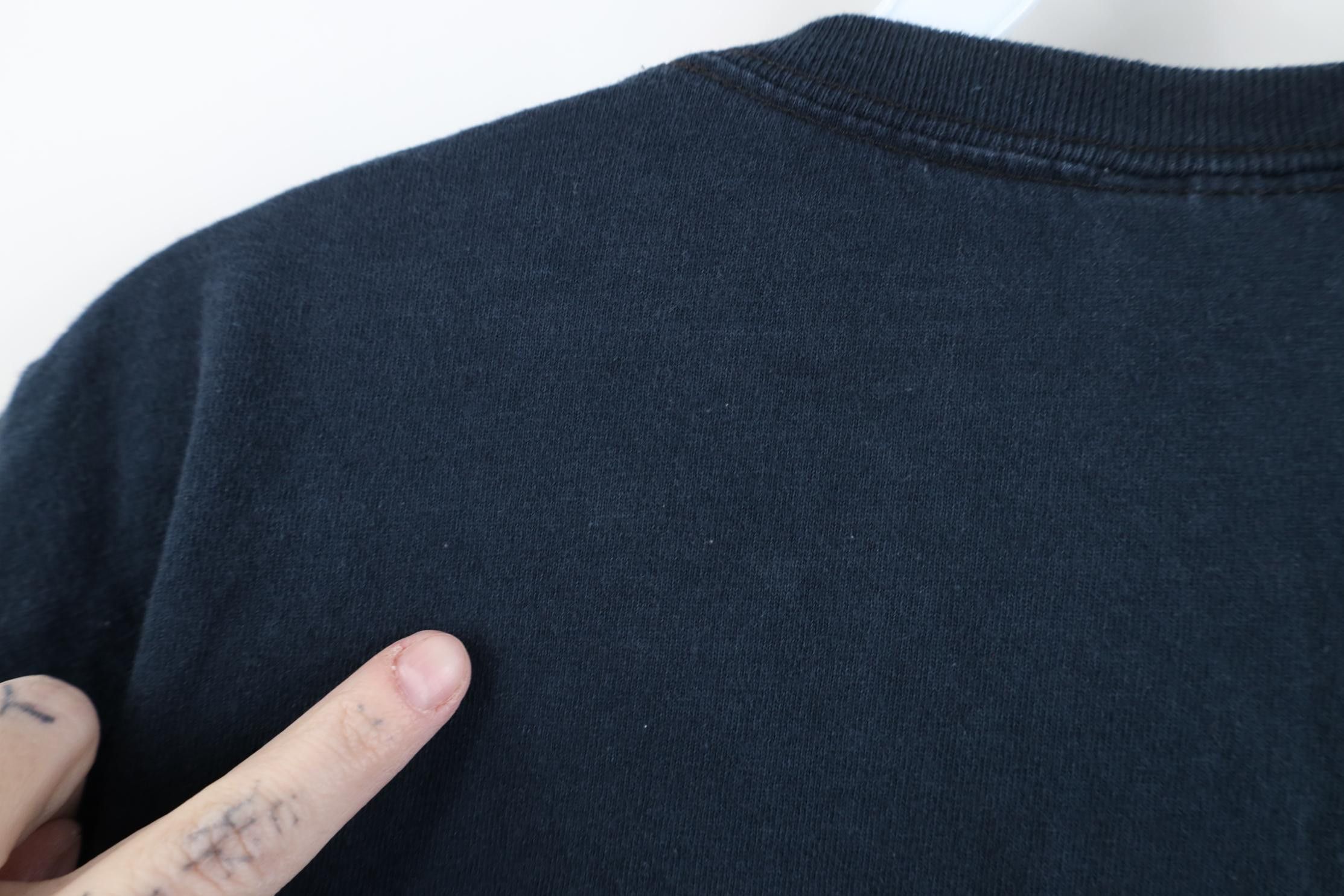 Vintage Vintage 90s Y2K Streetwear Faded Blank Cotton T-Shirt Black Size US M / EU 48-50 / 2 - 8 Thumbnail