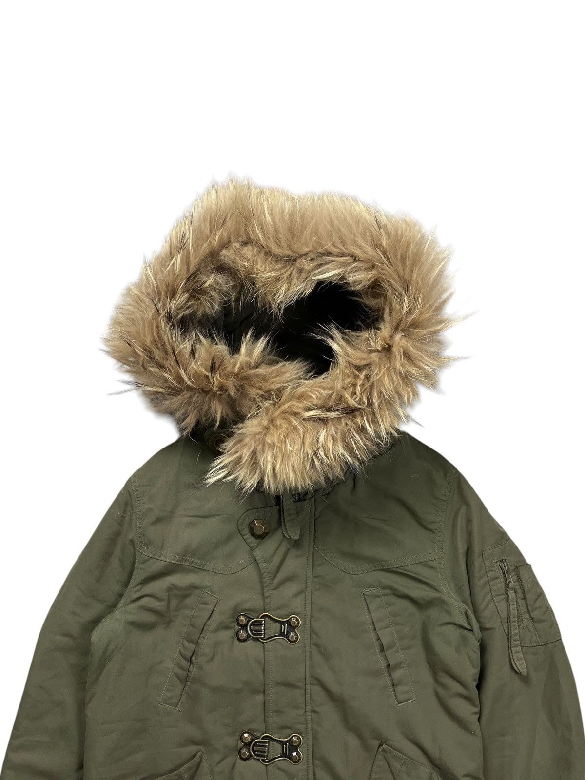If Six Was Nine 2000s SLY - Raccoon Fur Hoodie Apocalypse Style Jacket Size US M / EU 48-50 / 2 - 5 Thumbnail