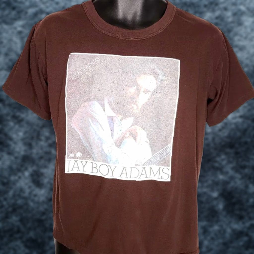 Vintage VINTAGE Gulf Coast Jay Boy Adams T Shirt Mens Size Large Brown 70s Fork In The Road USA Graphic Tee Country Music Size US L / EU 52-54 / 3 - 1 Thumbnail