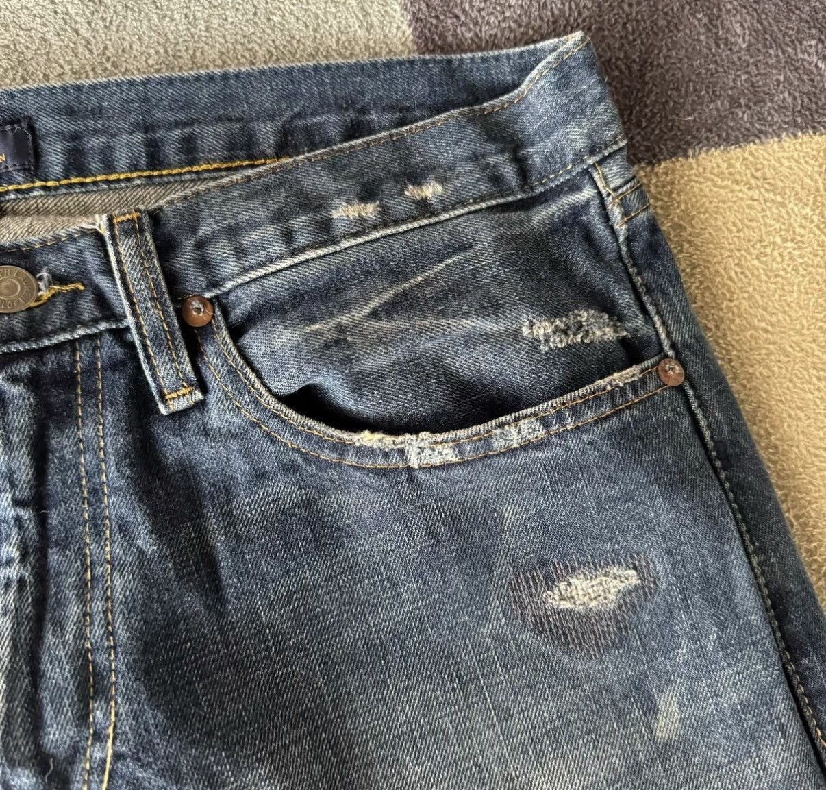 Polo Ralph Lauren Ralph Lauren Polo Distressed Patchwork Jeans K22 Size US 32 / EU 48 - 4 Thumbnail