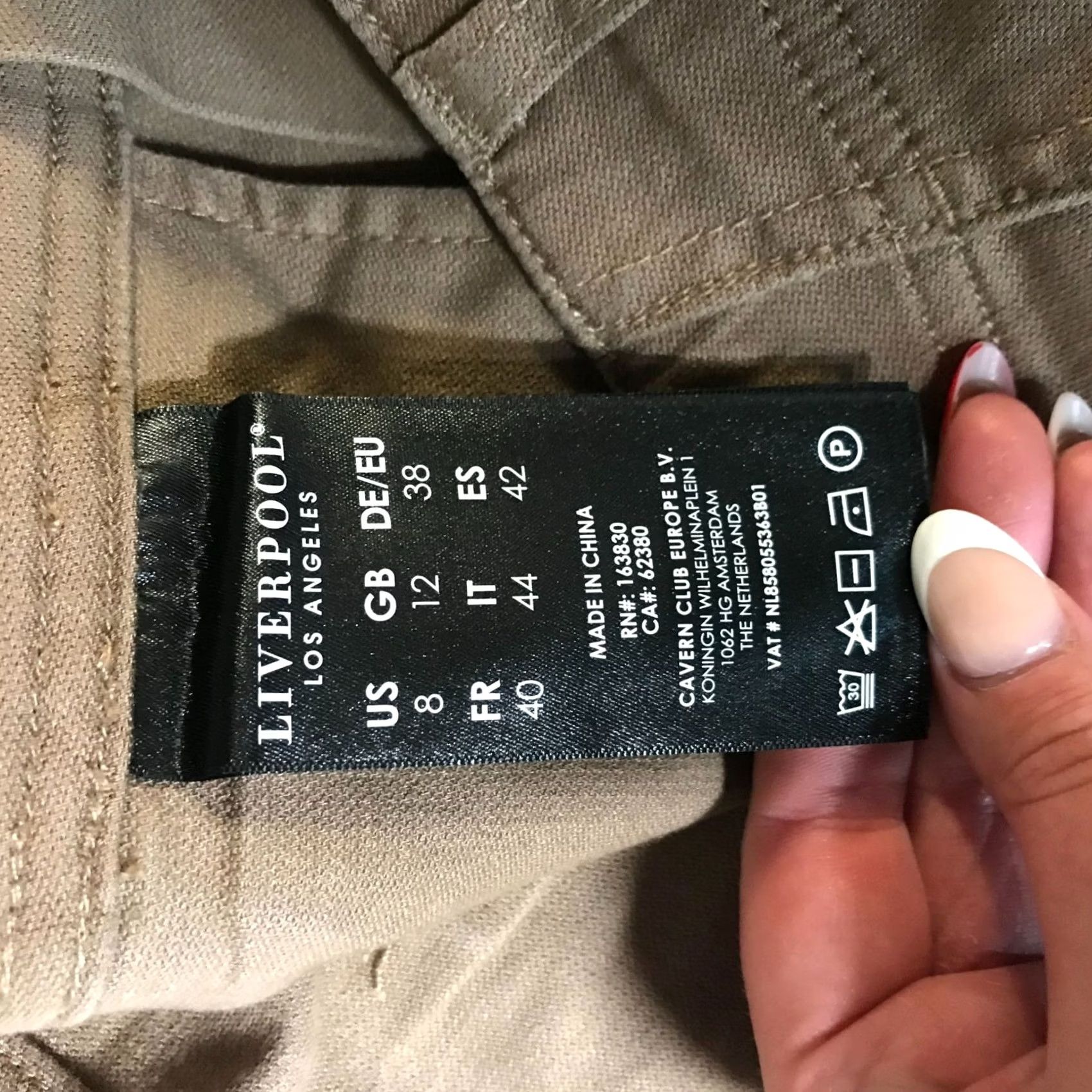 Vintage LIVERPOOL WOMEN'S Brown Lyocell Blend Pants Size 8/29 Size 30" / US 8 / IT 44 - 8 Thumbnail
