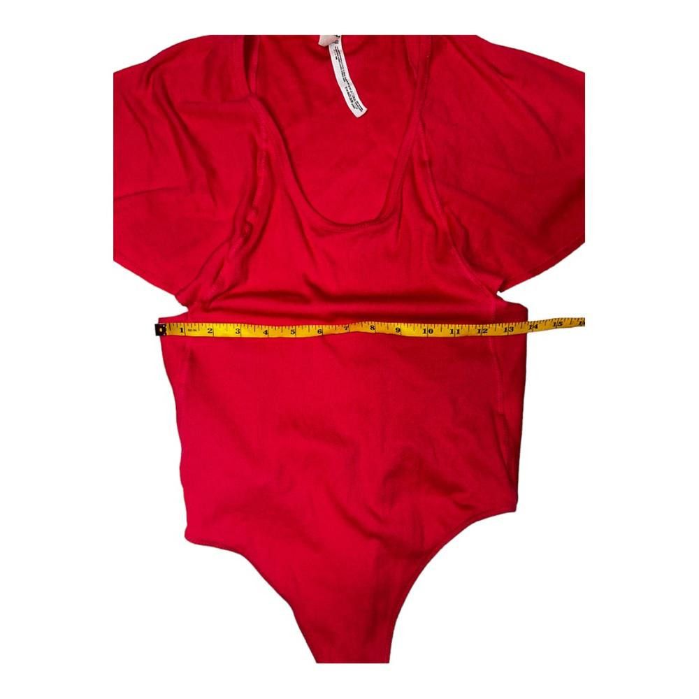 Free People Free People l Red Byron Ribbed Bodysuit Size Large Size L / US 10 / IT 46 - 6 Thumbnail